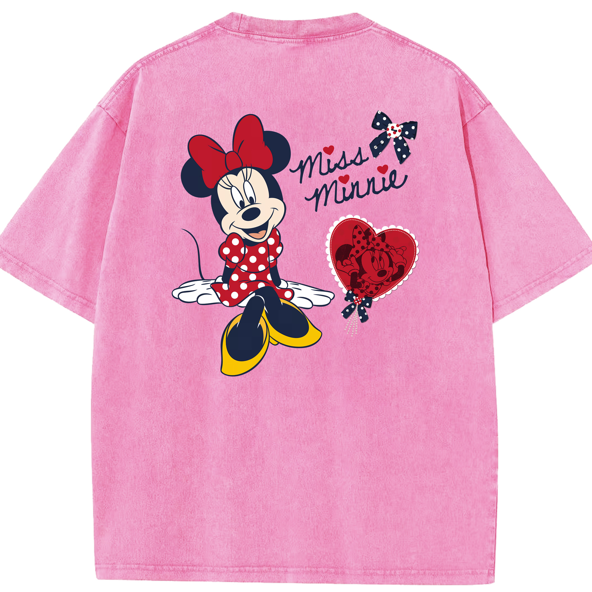 （画像用） ミッキーマウス Mickey Mouse 綿100% ヴィンテージ風 半袖Tシャツ（背面プリント）